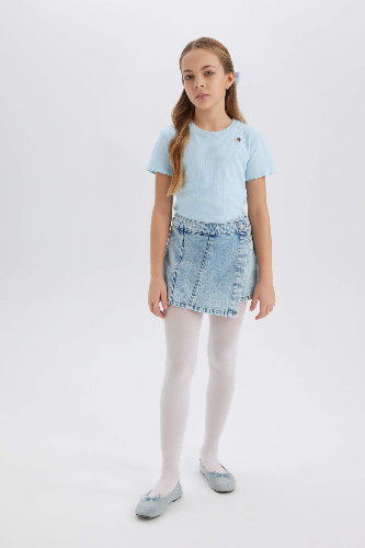 Resim Defacto Kız Çocuk Kısa Kol T-shirt B6925A8BE440