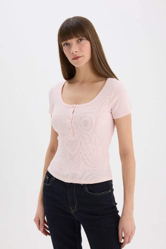 Resim Defacto Kadın T-shirt E5781AX/PN364