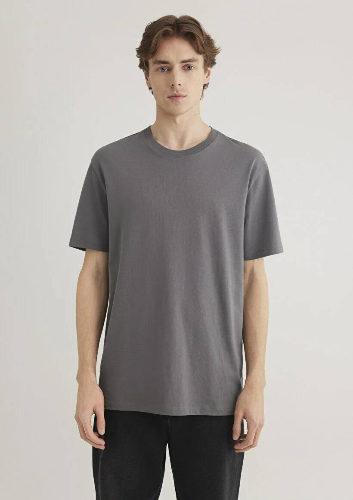 Resim Mavi Kısa Kol Erkek T-Shirt M066249-86569