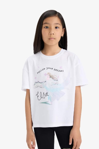 Resim Defacto Kız Çocuk Kısa Kol T-shirt E8166A8/WT34