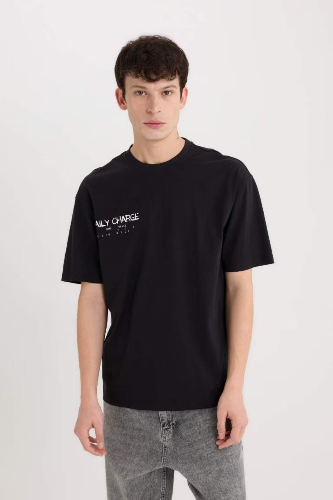 Resim Defacto Erkek  T-shirt D5583AXBK81