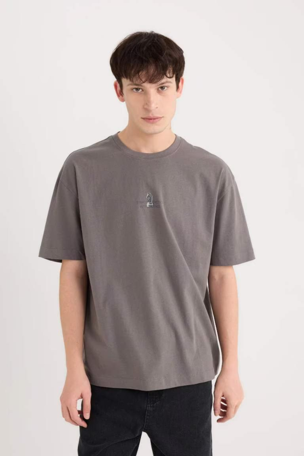 Resim Defacto Erkek  T-shirt D9343AXGR206