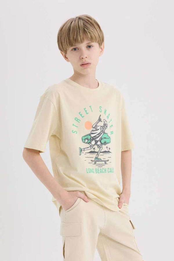 Resim Defacto Erkek Çocuk Kısa Kol T-shirt E0169A8/BG354