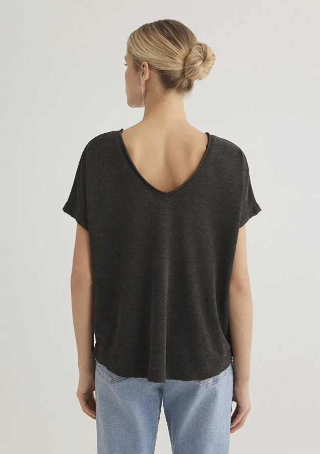 Resim Mavi Kısa Kol Kadın T-Shirt M167311-70087