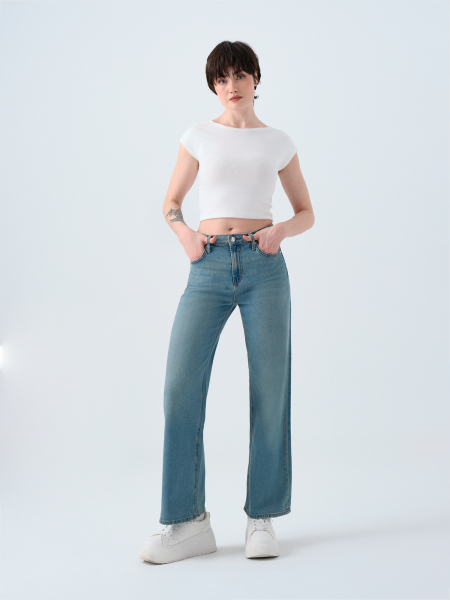Resim Loft BELLA Kadın Regular Fit Jean Pantolon Lf2039973