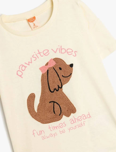 Resim Koton Kız Bebek Kısa Kol T-shirt 5SMG10032AK