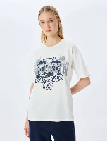 Resim Koton Kadın T-shirt 5SAL10038IK