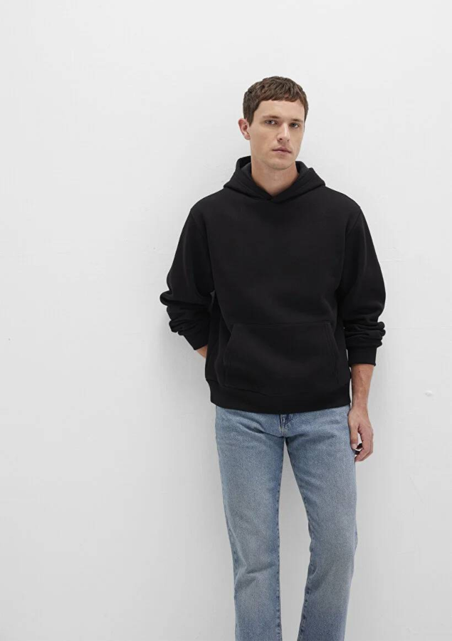 Resim Mavi Kapüşonlu Erkek Sweatshirt M0S10275-900