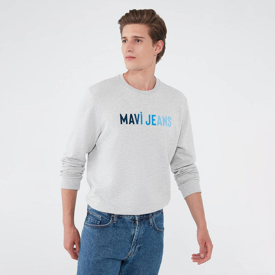 Resim Mavi Erkek Sweat