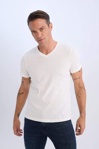 Resim Defacto Erkek  T-shirt D7938AXWT32