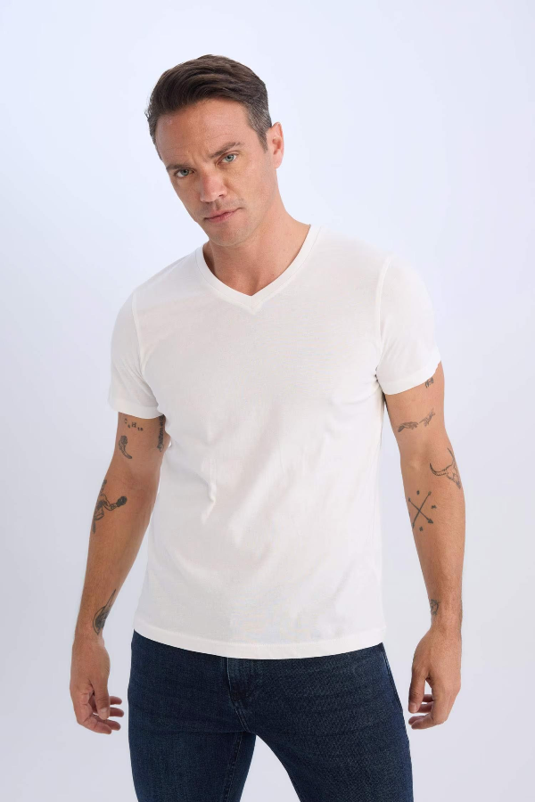 Resim Defacto Erkek  T-shirt D7938AXWT32