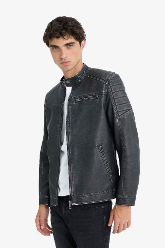 Resim Defacto Erkek  Deri Mont E8855AX/BK27