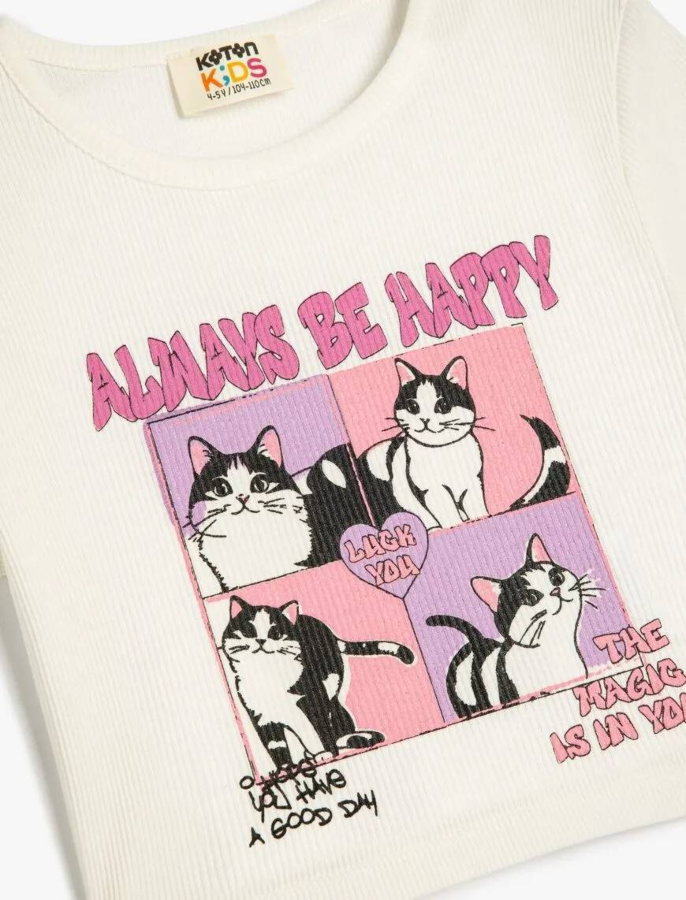 Resim Koton Kız Çocuk T-shirt 5SKG10235AK