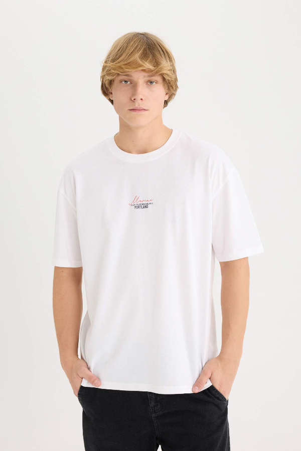 Resim Defacto Erkek  T-shirt D7814AX/WT34