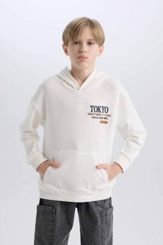 Resim Defacto Erkek Çocuk Uzun Kol T-shirt F5092A8/WT32