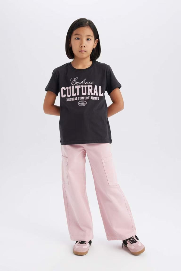 Resim Defacto Kız Çocuk  T-shirt D8545A8BK56