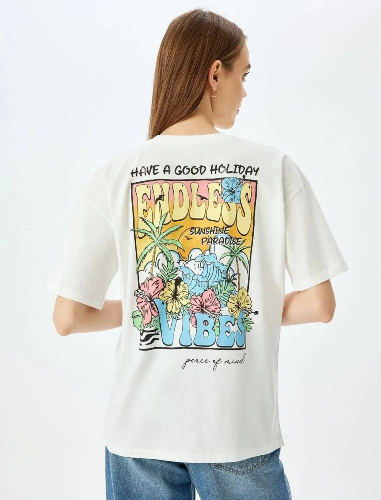 Resim Koton Kadın T-shirt 5SAL10245IK