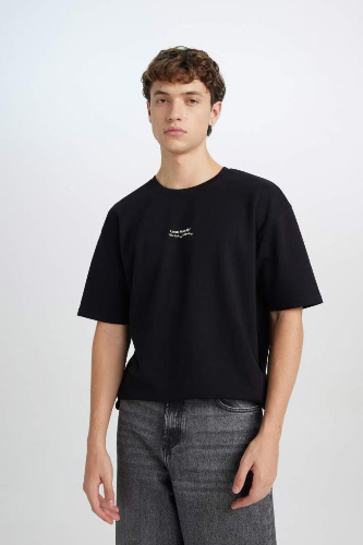 Resim Defacto Erkek  T-shirt D5494AX/BK81
