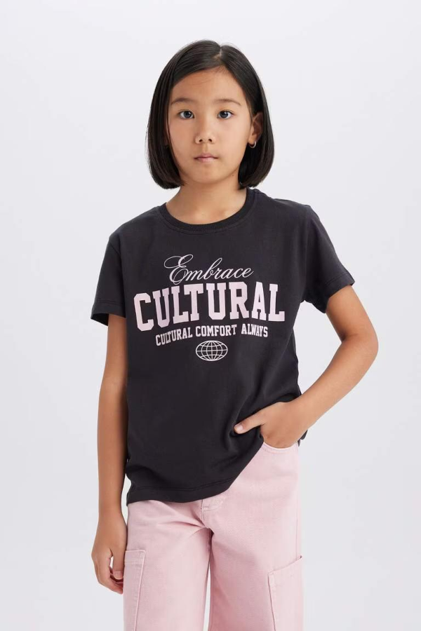 Resim Defacto Kız Çocuk  T-shirt D8545A8BK56