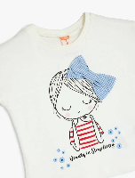 Resim Koton Kız Bebek Kısa Kol T-shirt 5SMG10050AK