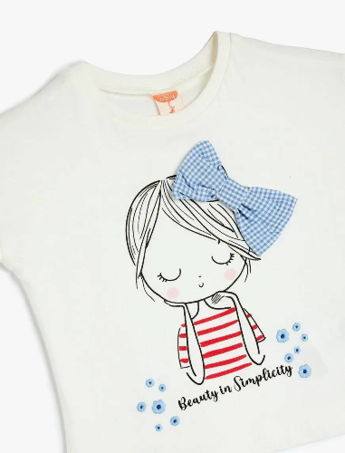 Resim Koton Kız Bebek Kısa Kol T-shirt 5SMG10050AK