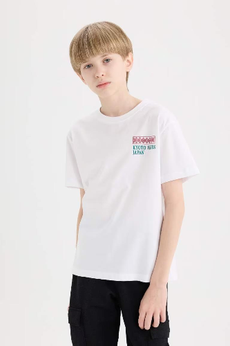 Resim Defacto Erkek Çocuk T-shirt E5081A8WT36