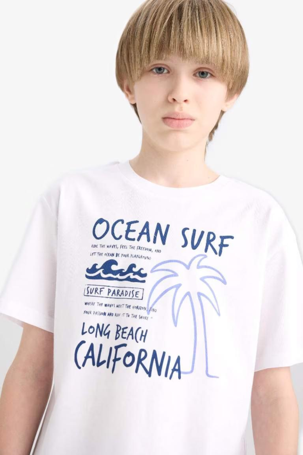 Resim Defacto Erkek Çocuk Kısa Kol T-shirt E6315A8WT34