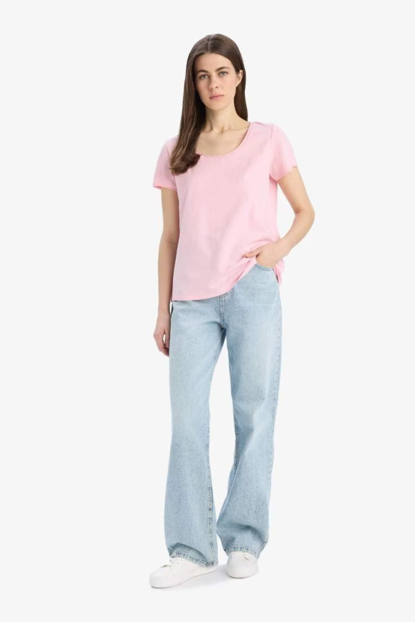 Resim Defacto Kadın Kısa Kol T-shirt K1508AZ/PN105