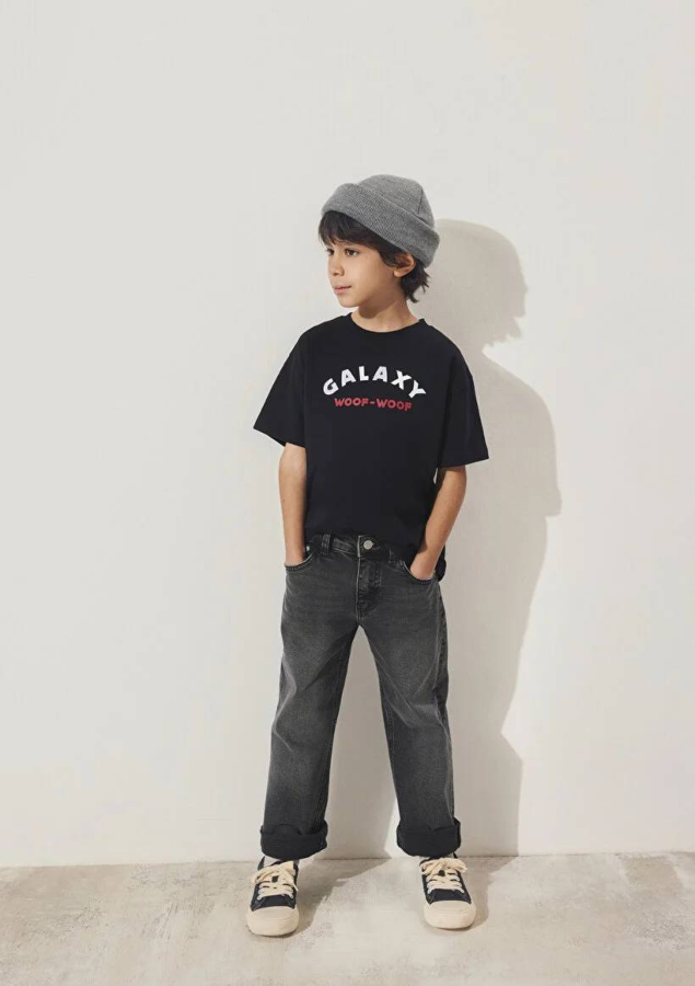 Resim Mavi Astro Dogs Baskılı Erkek Çocuk T-Shirt M6610253-900