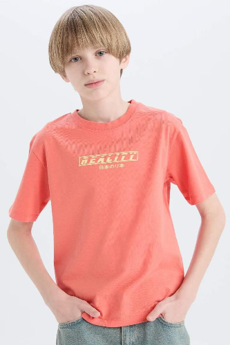 Resim Defacto Erkek Çocuk Kısa Kol T-shirt D9490A8OG116