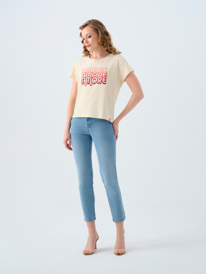 Resim Loft Kadın Regular Fit T-Shirt Lf2038918