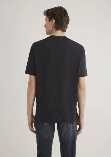 Resim Mavi Loose Erkek  T-shirt M0612749-71379