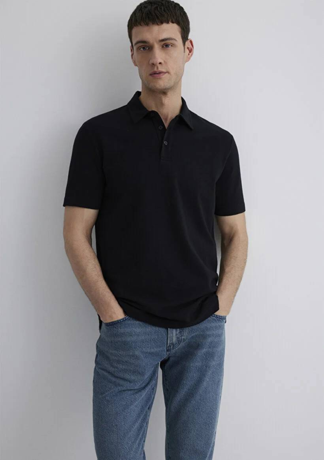 Resim Mavi Regular Erkek  T-shirt M0612633-900