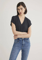 Resim Mavi Kolsuz Kadın T-Shirt M1612250-900