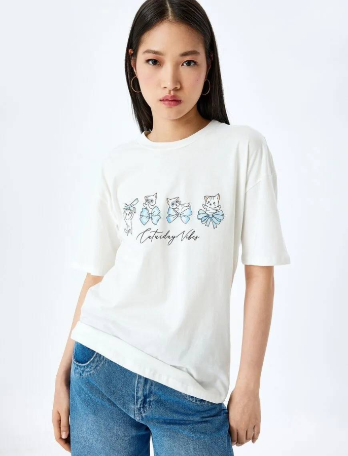 Resim Koton Kadın T-shirt 5SAL10371IK