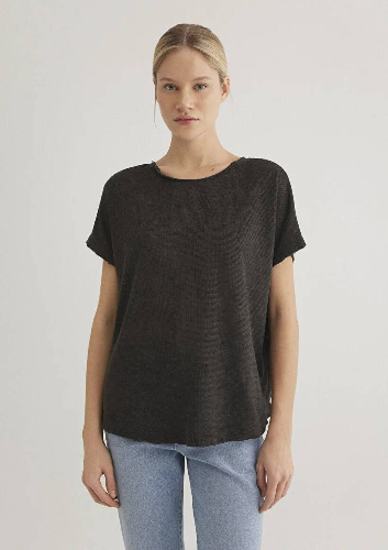 Resim Mavi Kısa Kol Kadın T-Shirt M167311-70087