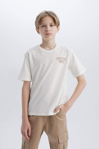 Resim Defacto Erkek Çocuk Kısa Kol T-shirt D9296A8WT32
