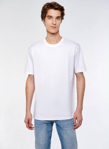 Resim Mavi Kısa Kol Erkek T-Shirt M066249-620