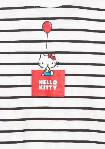 Resim Mavi Hello Kıtty Baskılı Uzun Kol Kız Çocuk T-Shirt M7610306-85308