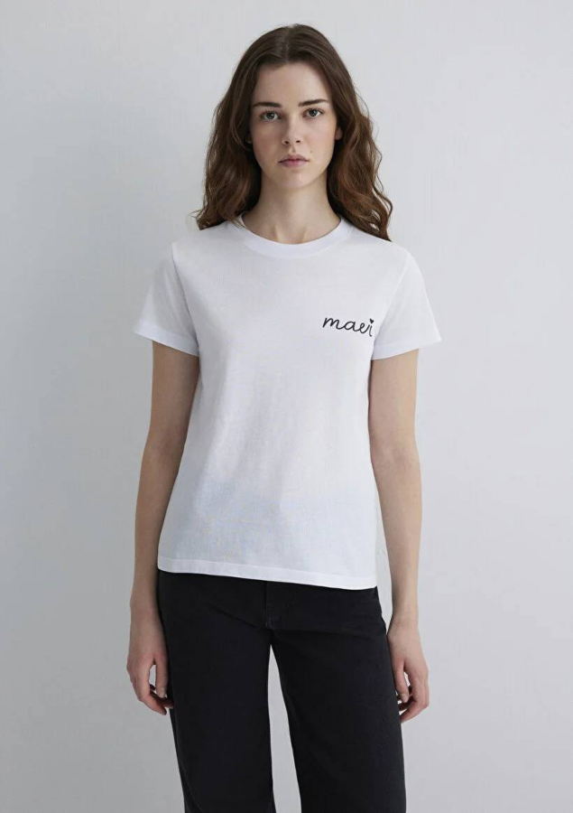 Resim Mavi Semi Slim Kadın  T-shirt M1612962-620