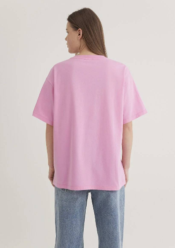 Resim Mavi Baskılı Kadın T-shirt M1600843-71032