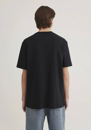 Resim Mavi Mavi Logo Tişört Siyah Erkek T-Shirt M0611807-900