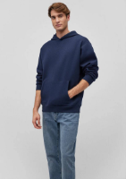 Resim Mavi Kapüşonlu  Loose Erkek Sweat M0S10275-70490