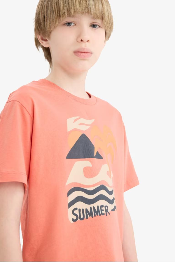Resim Defacto Erkek Çocuk Kısa Kol T-shirt E6317A8OG233