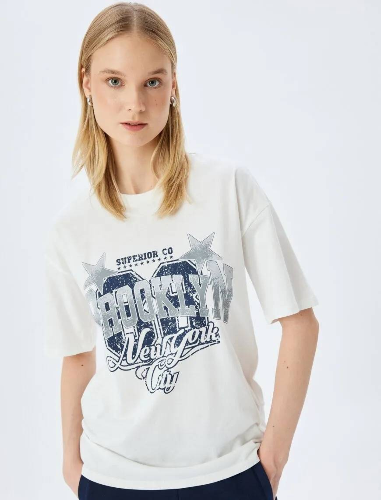Resim Koton Kadın T-shirt 5SAL10038IK