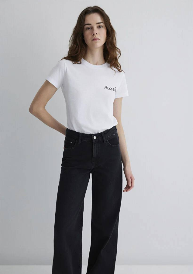 Resim Mavi Semi Slim Kadın  T-shirt M1612962-620