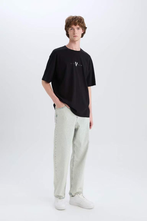 Resim Defacto Erkek  T-shirt E3277AXBK81