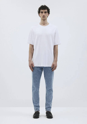 Resim Mavi Kısa Kol Erkek T-Shirt M0612150-620