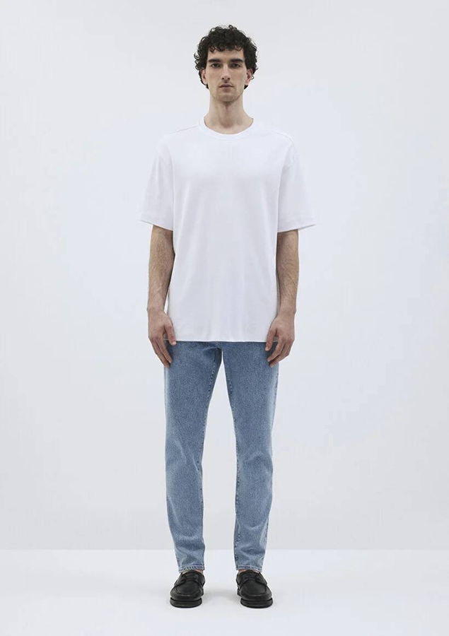 Resim Mavi Kısa Kol Erkek T-Shirt M0612150-620