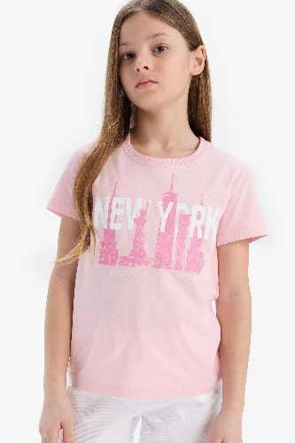 Resim Defacto Kız Çocuk Kısa Kol T-shirt E0349A8/PN47